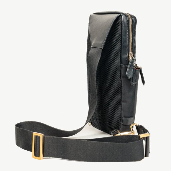 Fendi Monster Black Leather & Nylon Sling Bag - Picture 3 of 12